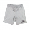Σορτς με πλαϊνες τσεπες και σταμπα φουτερ αχνουδιαστο γκρι