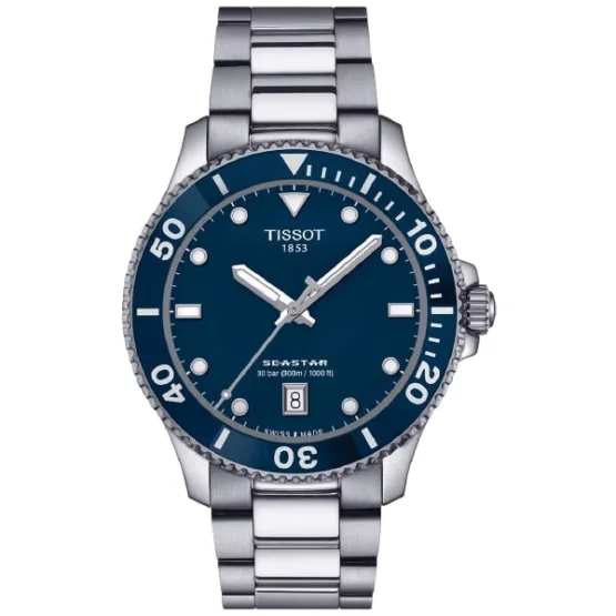 TISSOT SEASTAR 1000  40 MM SILVER STAINLESS STEEL BRACELET