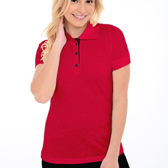 ΓΥΝΑΙΚΕΙΑ ΜΠΛΟΥΖΑ ΠΙΚΕ ΔΙΧΡΩΜΗ ΚΟΚΚΙΝΟ