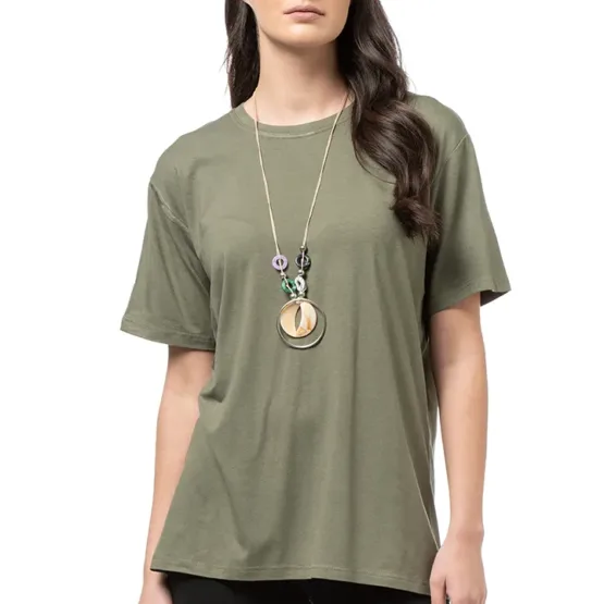 ΜΠΛΟΥΖΑ VISCOSE ΜΑΝΙΚΙ ΧΑΚΙ