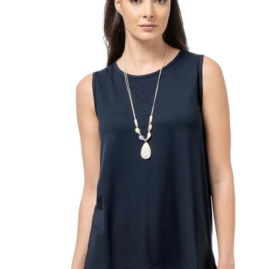 ΜΠΛΟΥΖΑ VISCOSE ΑΜΑΝΙΚΗ ΜΕ ΑΝΟΙΓΜΑΤΑ ΜΠΛΕ