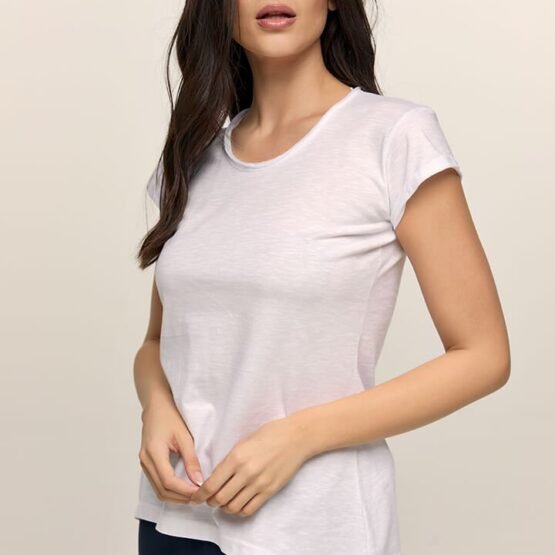 ΜΠΛΟΥΖΑ ΦΛΑΜΑ ΜΑΝΙΚΙ ΛΕΥΚΟ