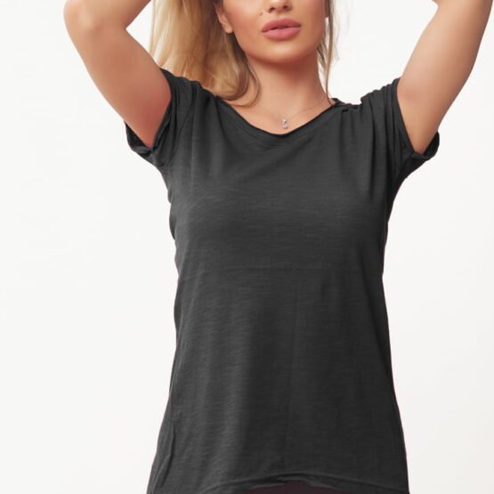 ΜΠΛΟΥΖΑ ΦΛΑΜΑ ΜΑΝΙΚΙ ΜΑΥΡΟ